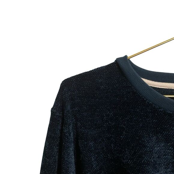 LA Panoplie Velour Eponge Sweatshirt in Duck Blue Size XL - Picture 5 of 8